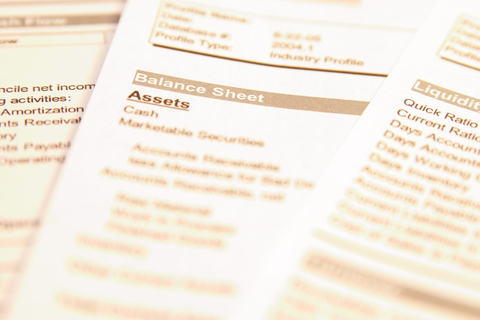 financial statement documents to show assets