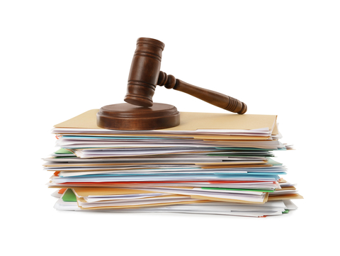 files and gavel to represent court records